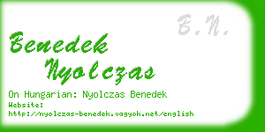 benedek nyolczas business card
